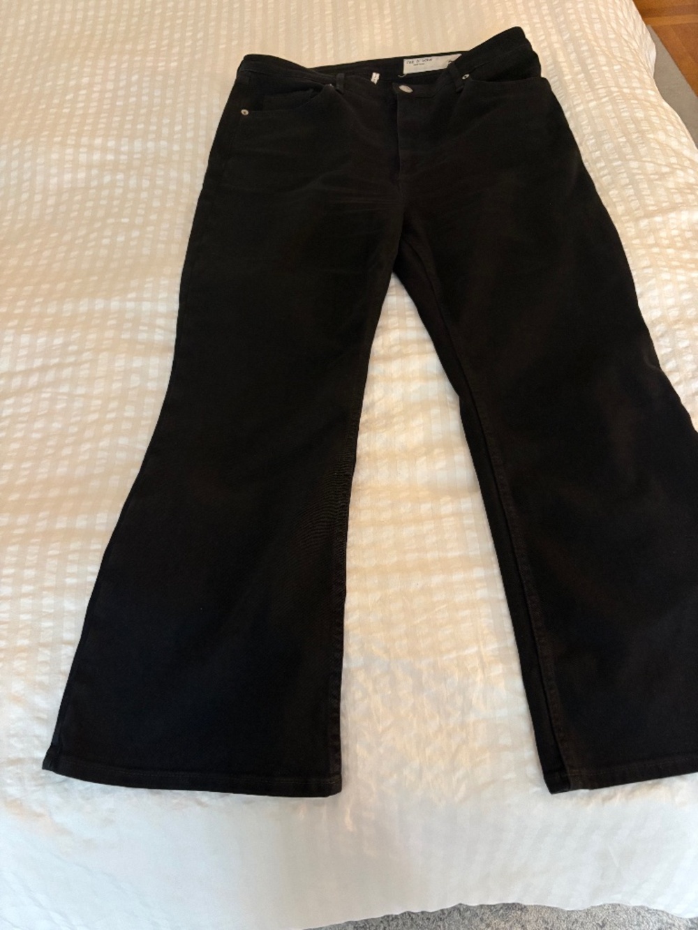 Rag & Bone black high risk flare jeans - 32